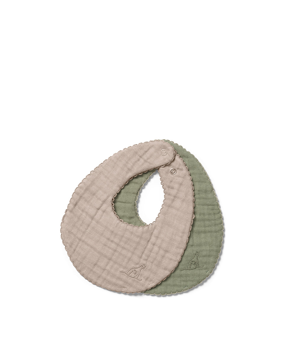 Koa Bib, Forest Green/Little Mouse