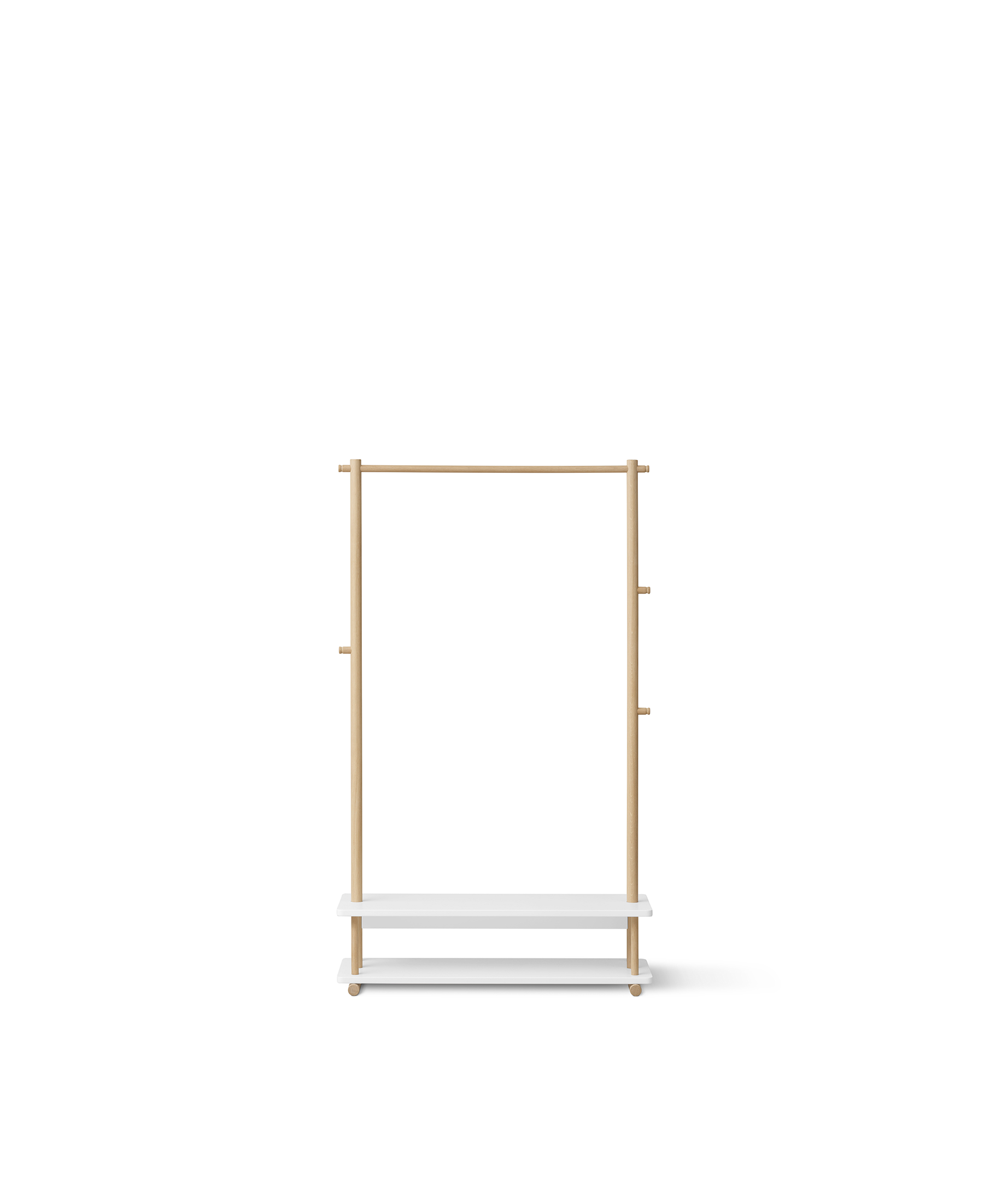Camp clothes rail white oak