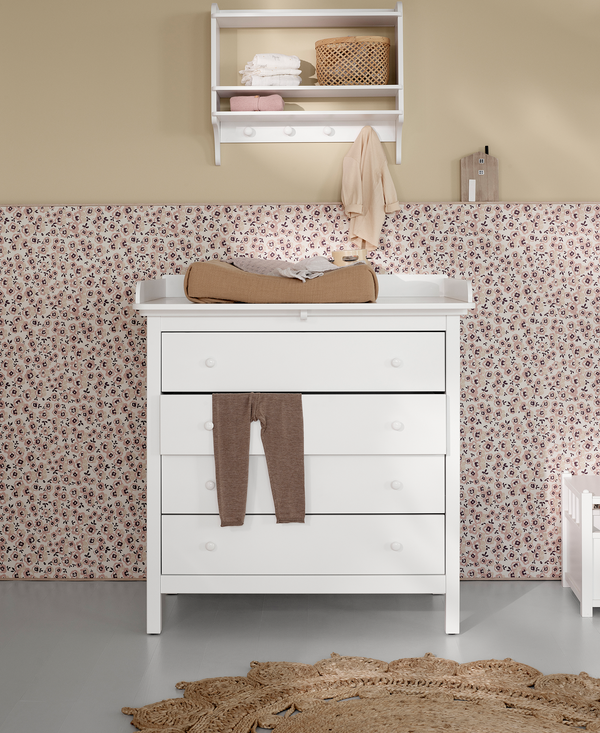 Seaside nursery top for dresser with 4 drawers
