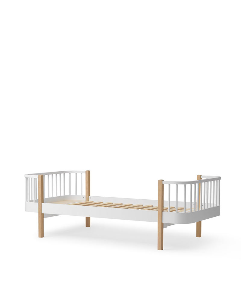 Wood Original bed, white/oak