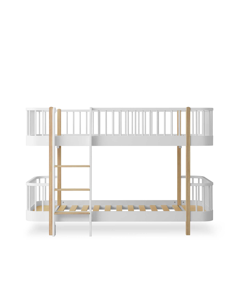 Wood Original low bunk bed, white/oak