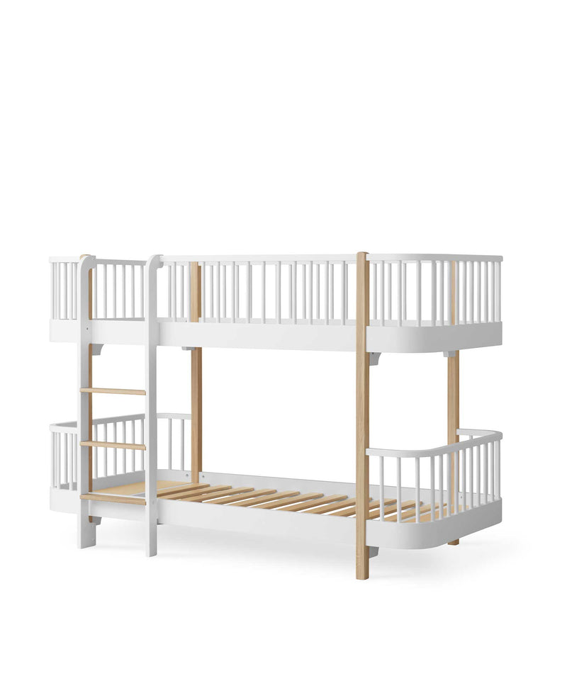 Wood Original low bunk bed, white/oak