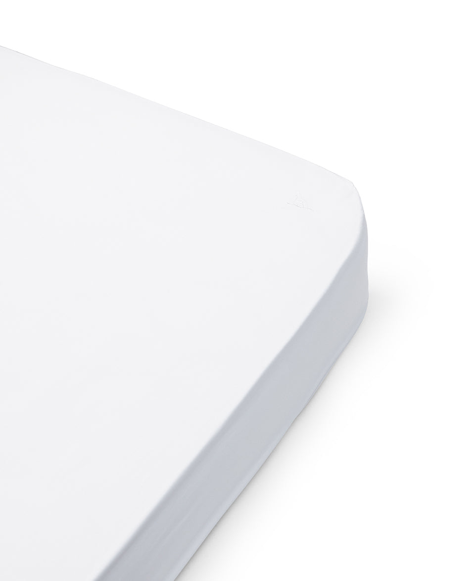 Idun Fitted Sheet, Simply White