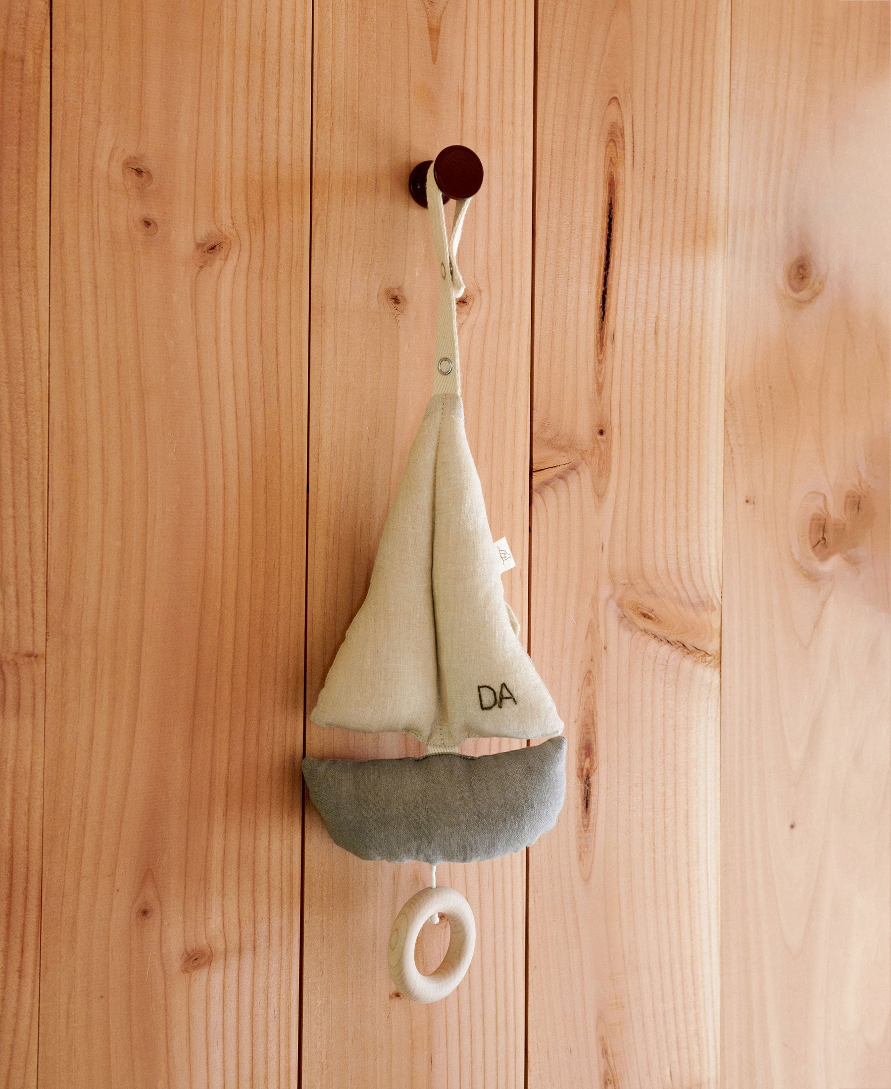 Pondus Sailboat Mobile, Blue/Off-white