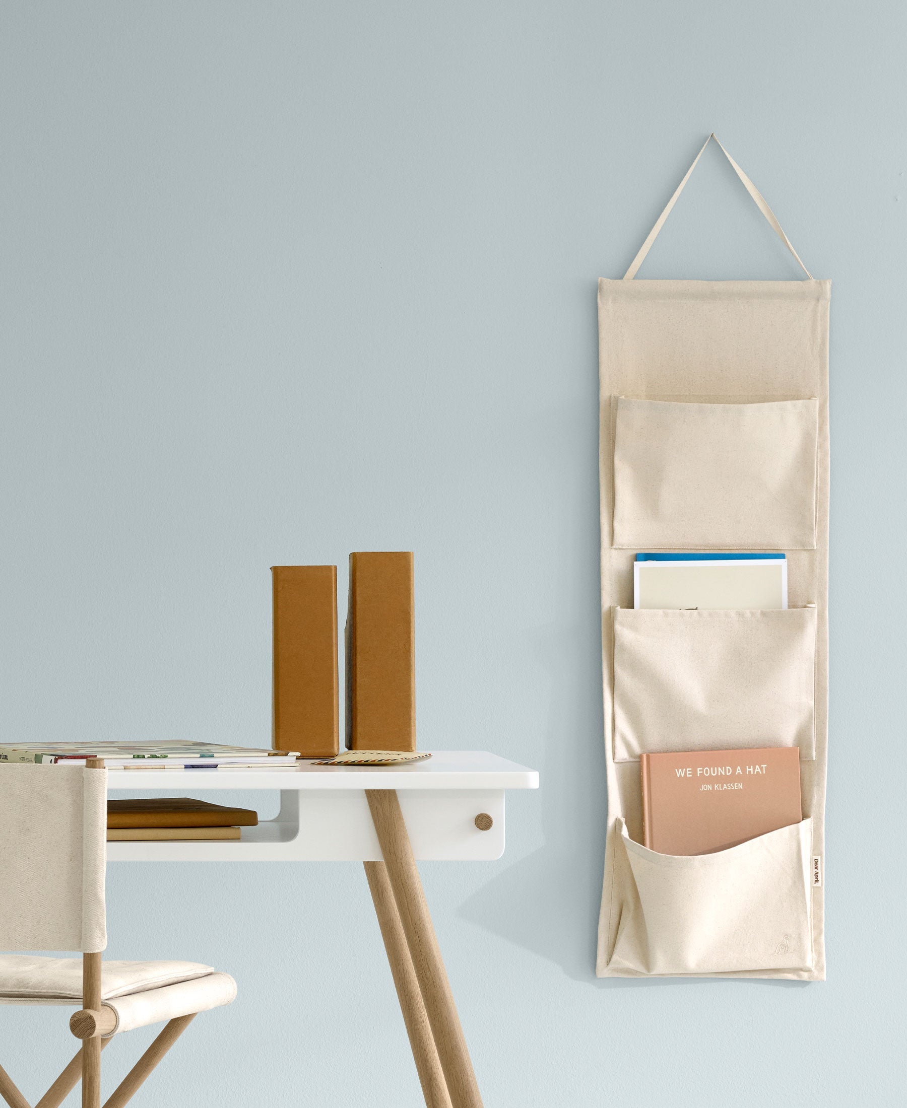 Canvas Hanging Organiser, 3 pockets, Pure Nature