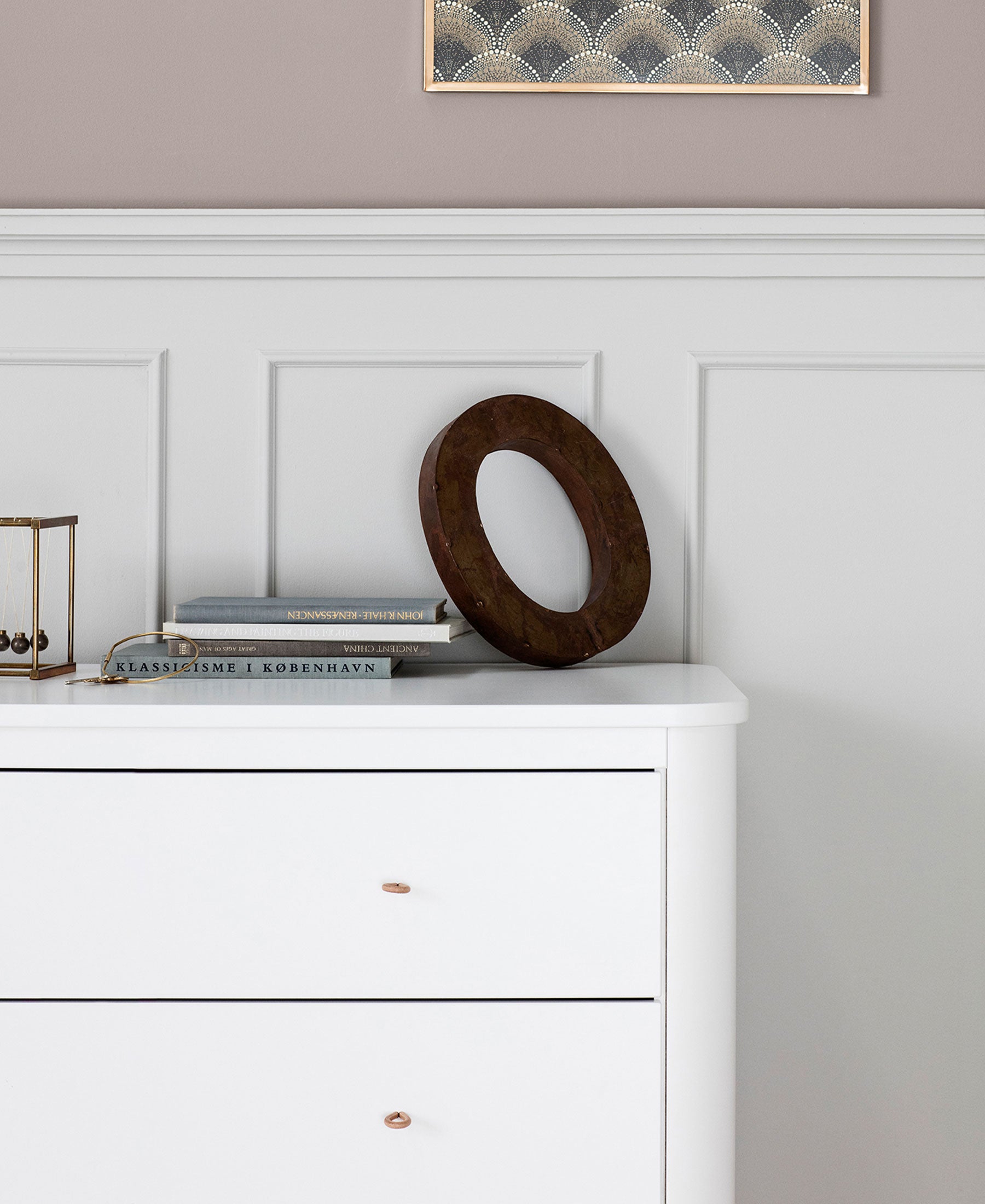 Wood dresser 3 drawers, white