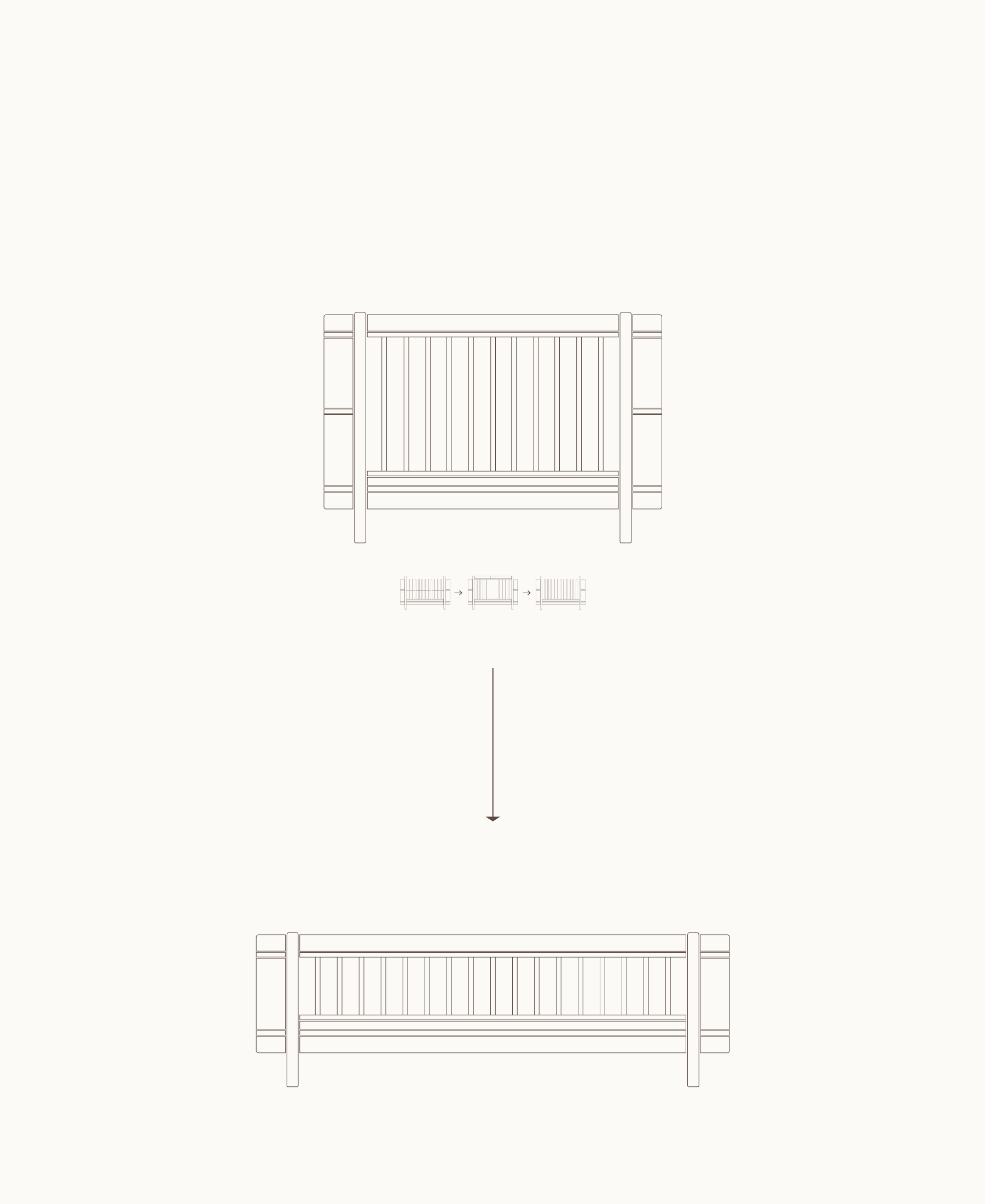 Mini+ junior kit (additional parts to Mini+ cot bed), oak