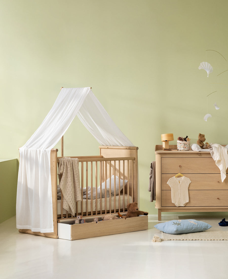 Camp Novel canopy for cot bed, transparent white