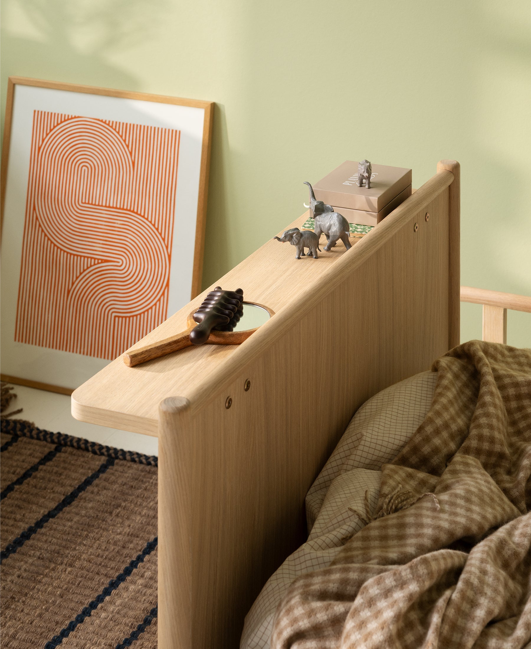 Camp Novel shelf for bed 120x200 cm, oak