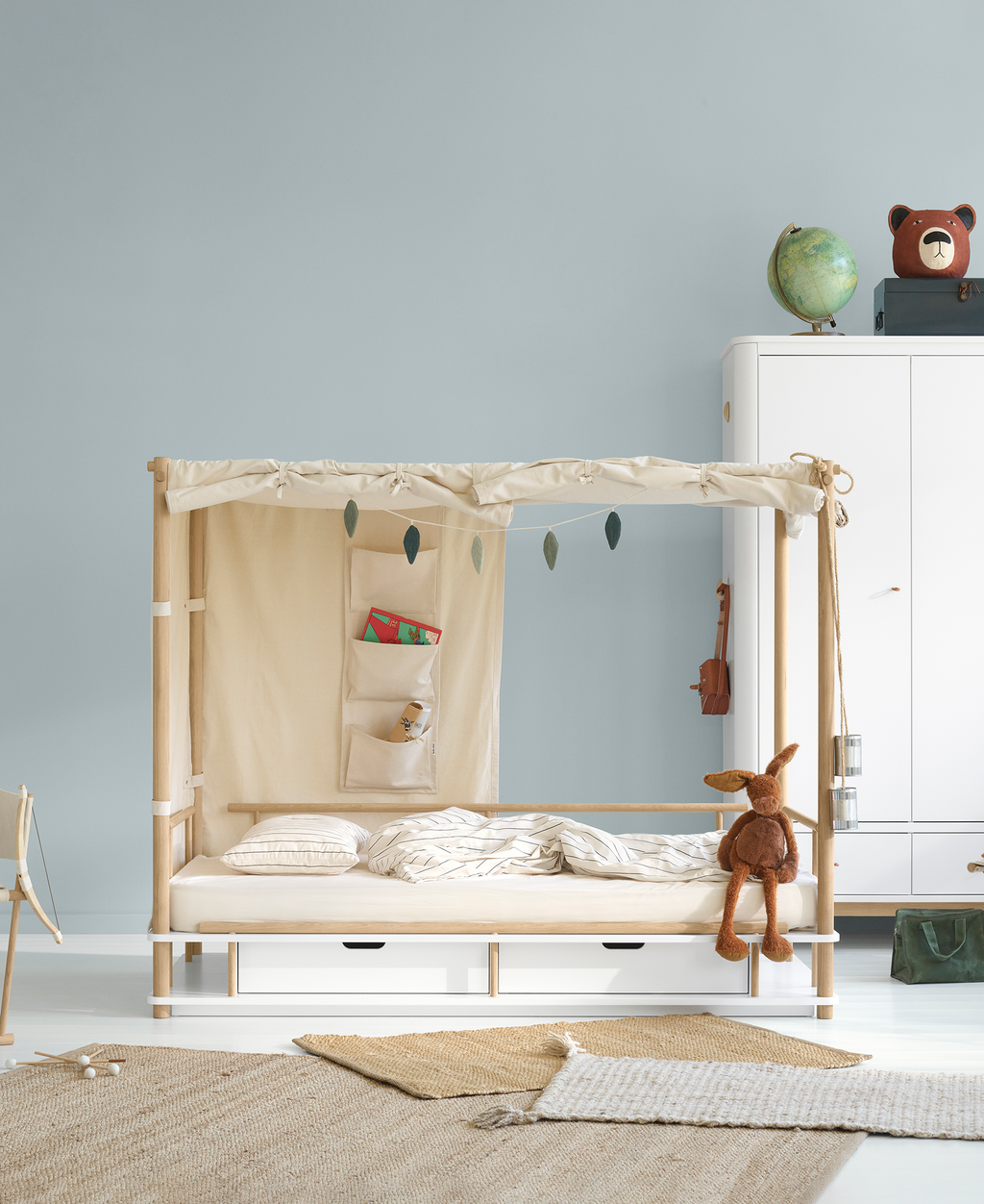 Camp bed canopy Wild undyed