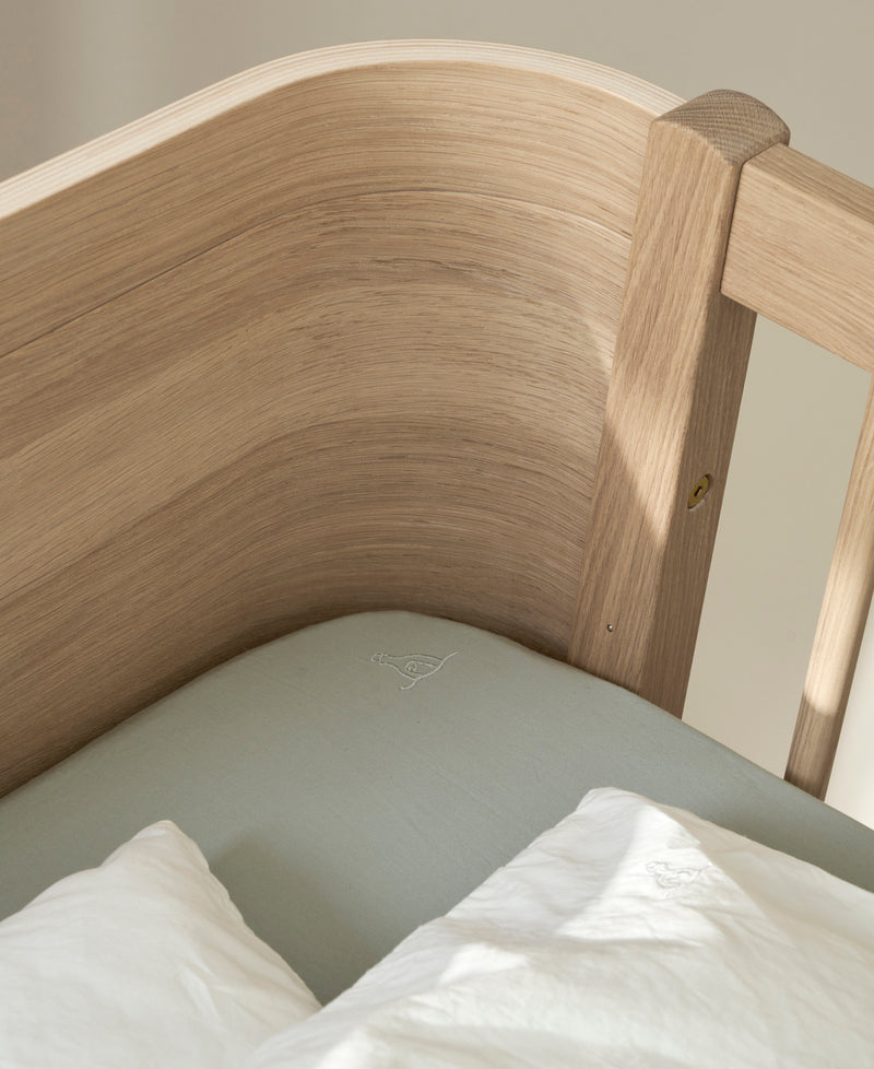 Wood Mini+ low loft bed, oak