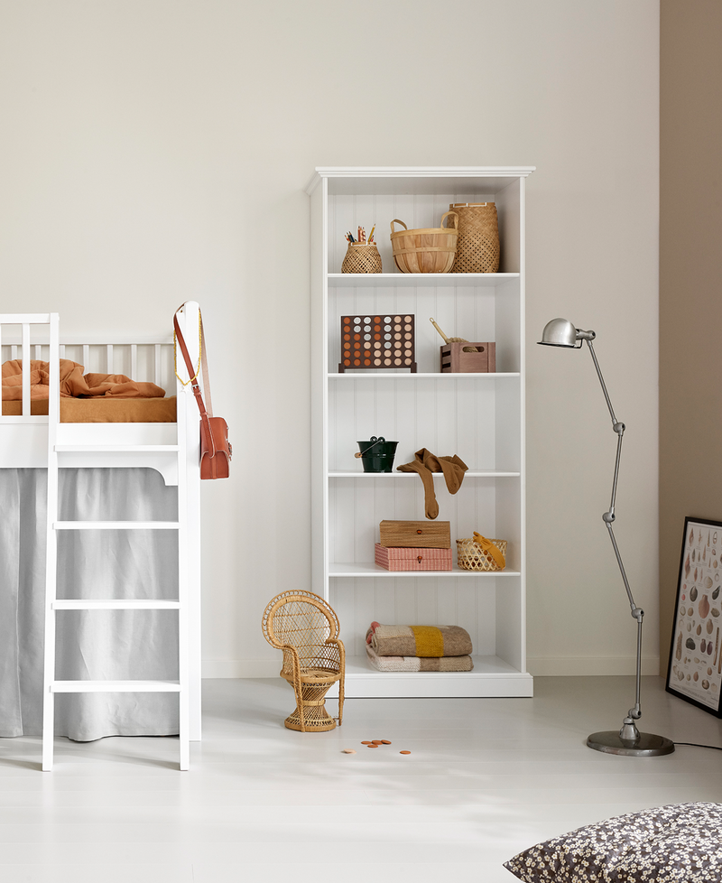 Seaside Shelving unit high white Oliver Furniture Com