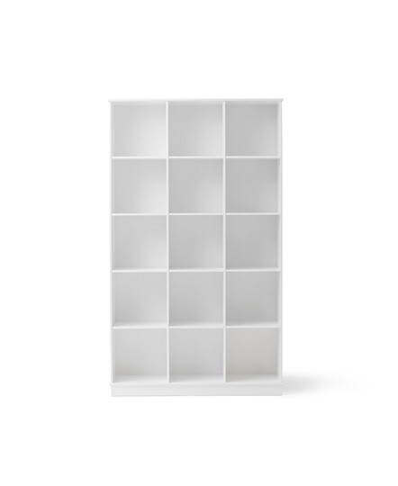 Wood shelving unit 3x5 w. base