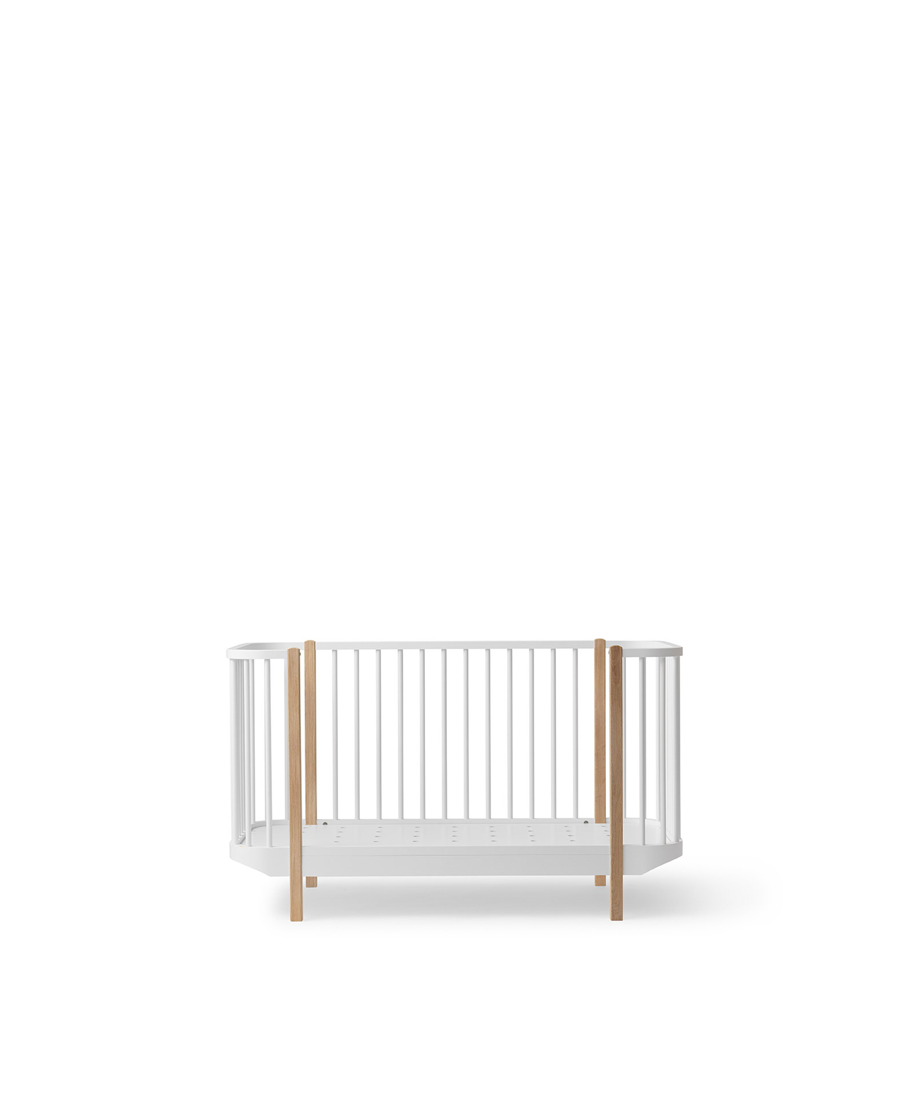 White and oak cot top bed