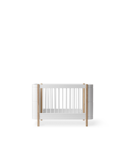 Wood Mini+ cot bed excl. junior kit, white/oak