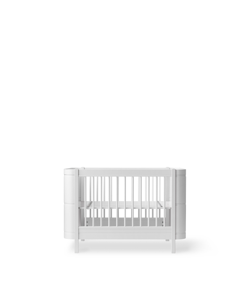 Wood Mini+ cot bed excl. junior kit, white