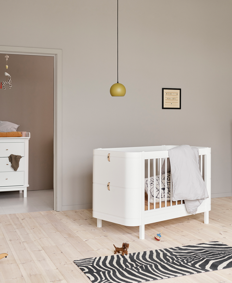 Wood Mini+ cot bed, white