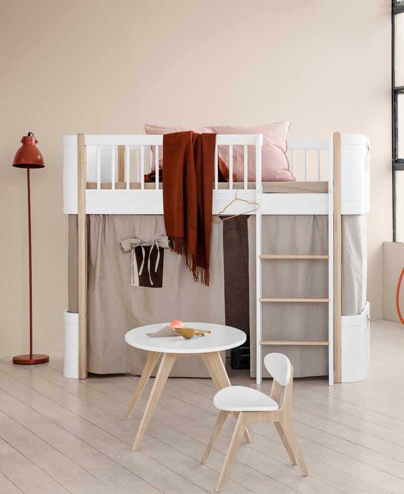 Curtain for wood mini+ low loft bed, nature