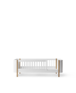 Wood Mini+ junior bed, white/oak
