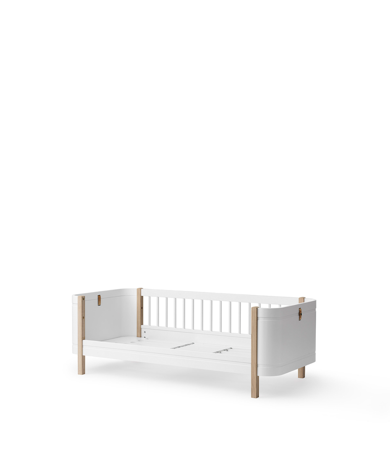 Wood Mini+ junior bed, white/oak