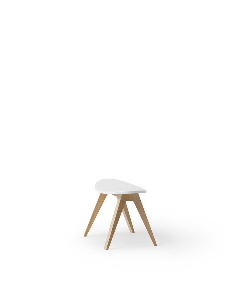 Wood PingPong stool, white/oak