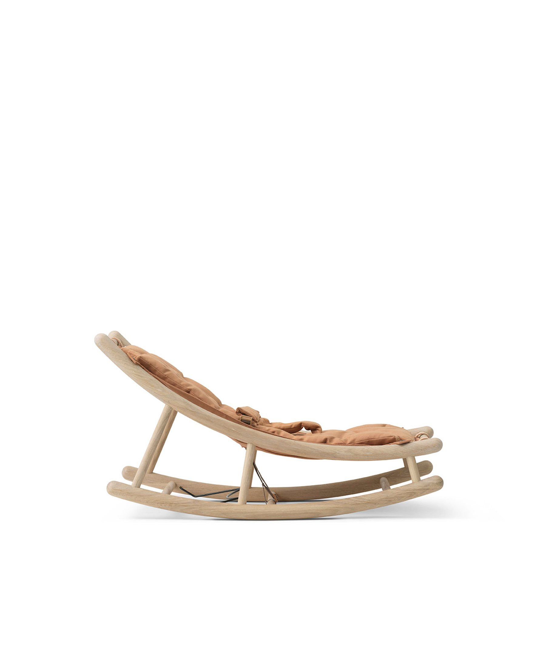 Wood baby & toddler rocker, oak/caramel