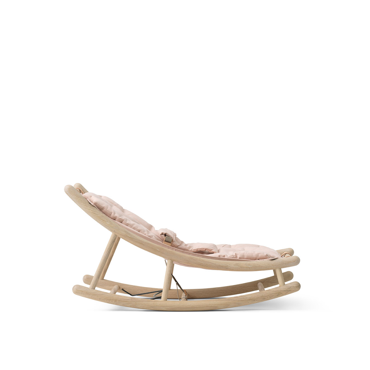 Wood baby toddler rocker oak rose
